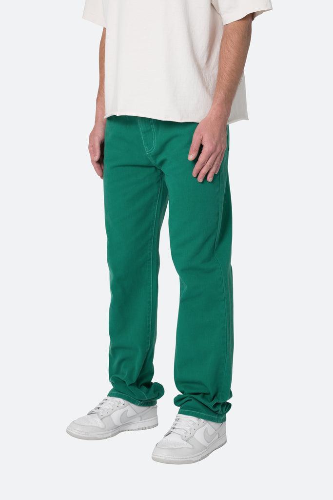 V523 Contrast Stitch Denim - Green product image