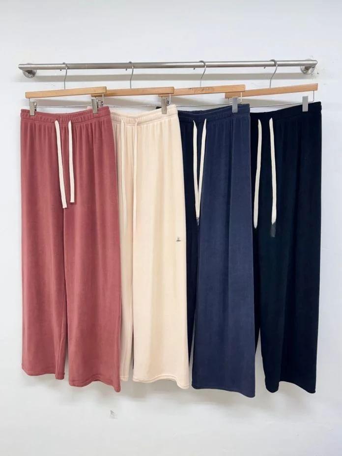 Fleece Wide Leg Pants Product Image