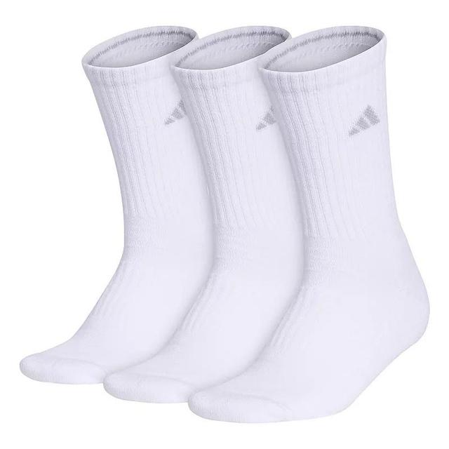 Womens adidas Cushioned 3.0 3-Pack Monochrome Crew Socks Product Image