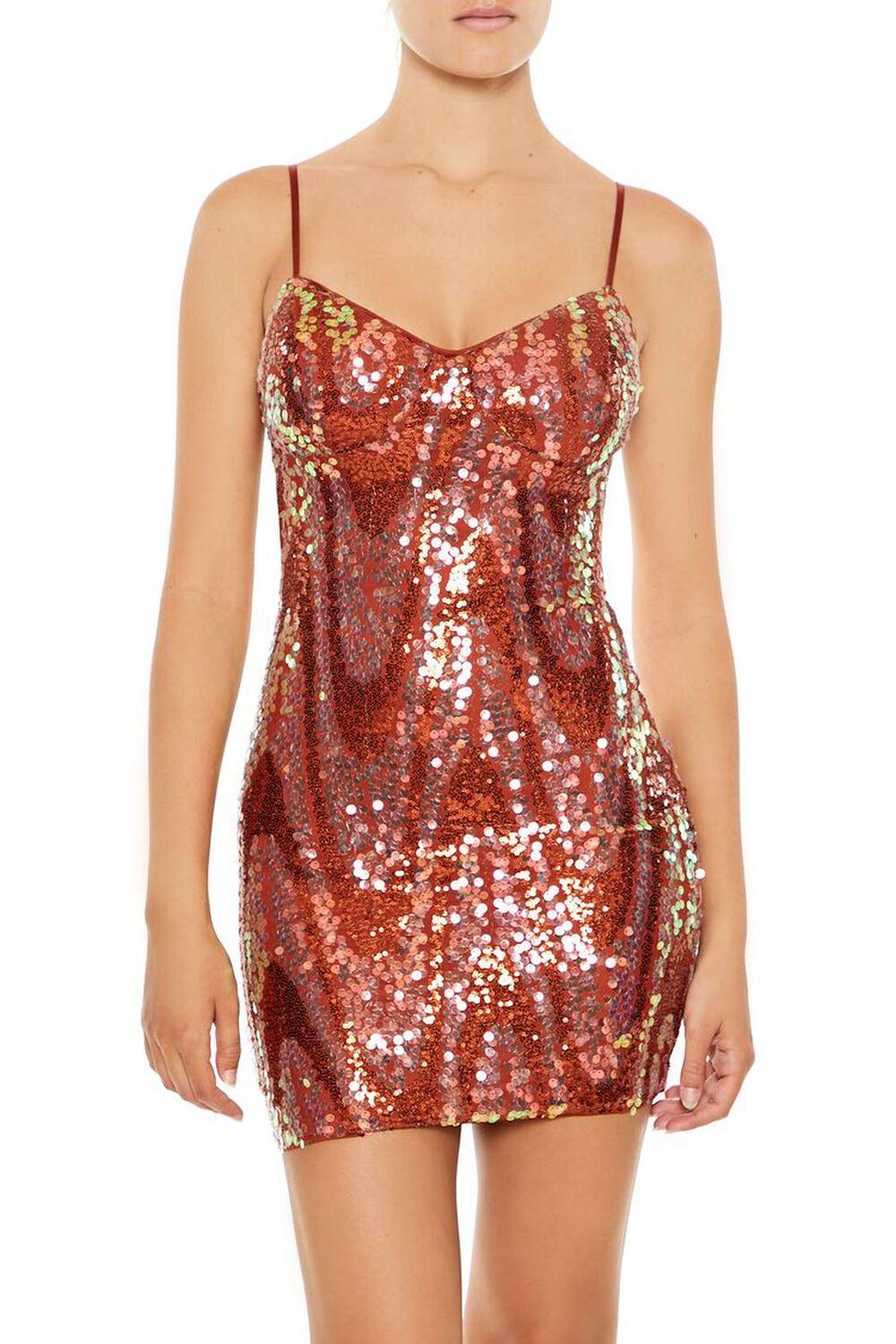 Sequin Marble Cami Mini Dress | Forever 21 Product Image