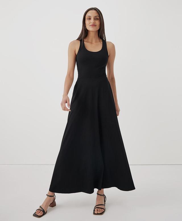 Womens Fit & Flare Open Back Maxi Dress S Product Image