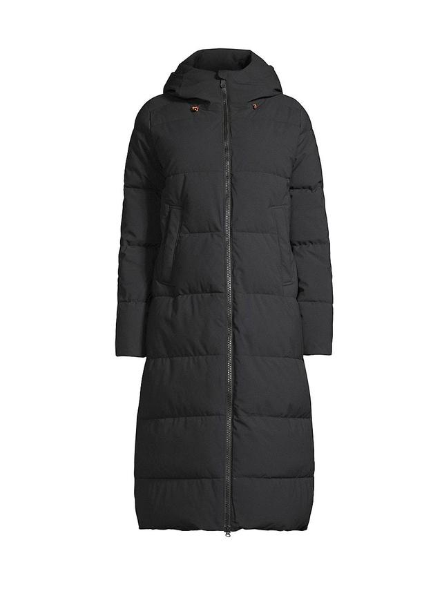 Womens Missy Quilted Long Coat Product Image