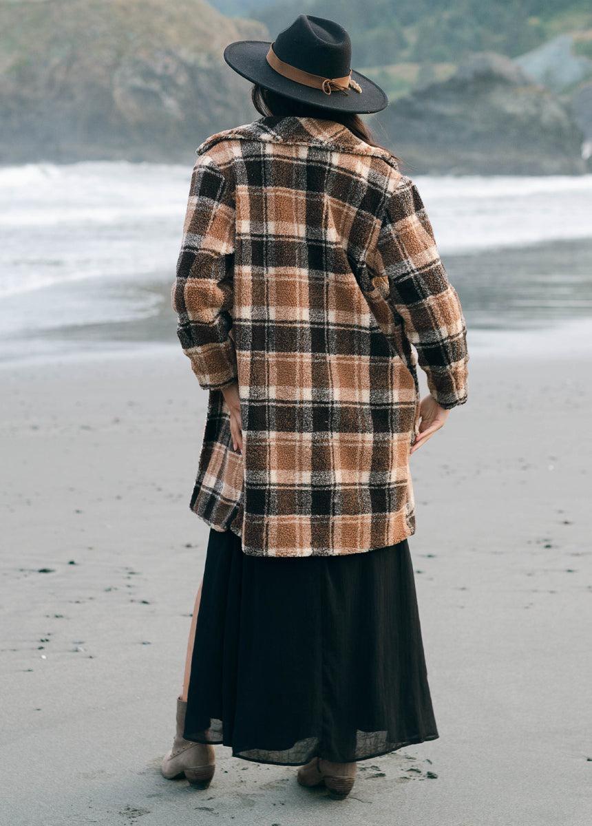 Gertie Coat in Brown Plaid Product Image