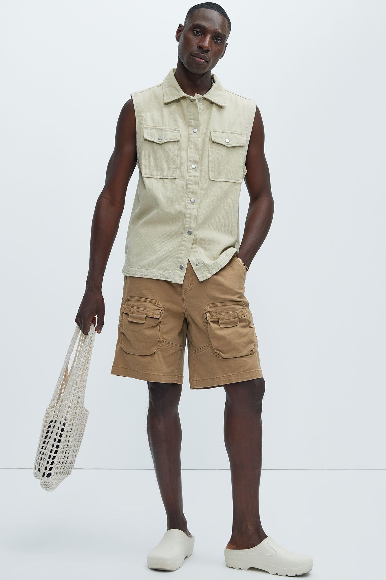 Hawk Cargo Relaxed Shorts - Khaki Product Image