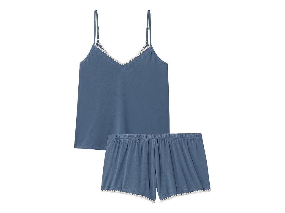 Eberjey Frida - The Whip Stitch Cami and Shorts Set (Navy/Ivory) Women's Pajama Sets Product Image