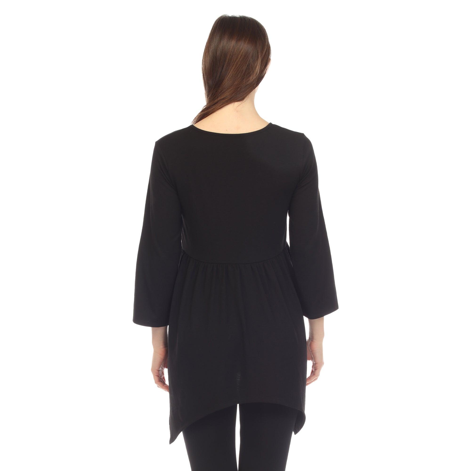 Empire Waist V-Neck Tunic Top Product Image