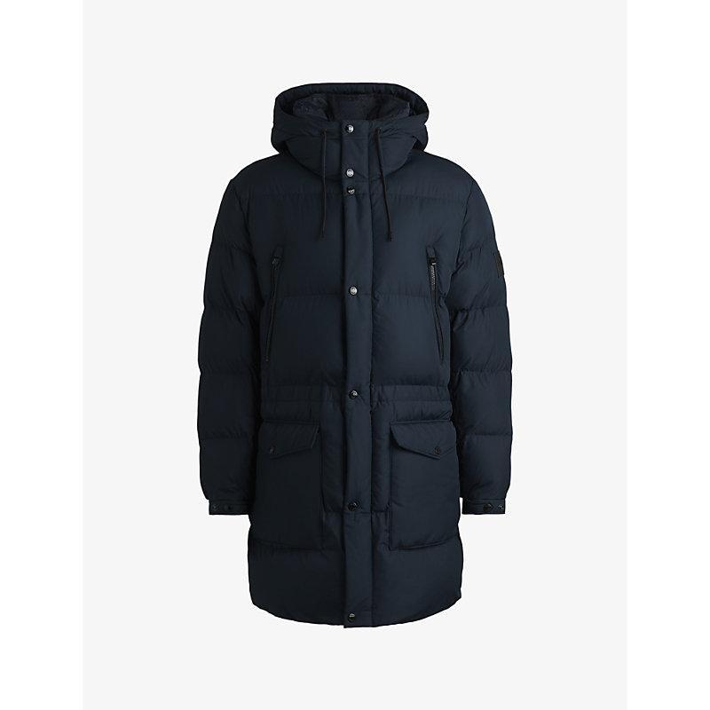 Boss Man Down Jacket Black Size 42 Polyester In Dark Blue Product Image