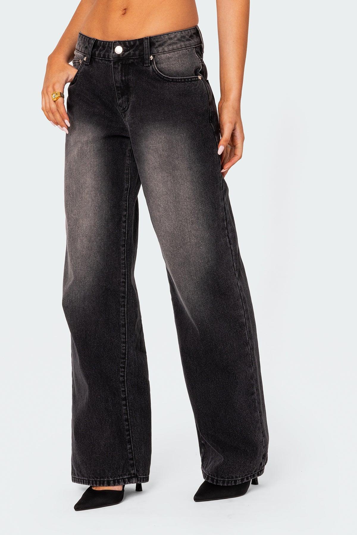 Magda Low Rise Acid Wash Jeans Product Image