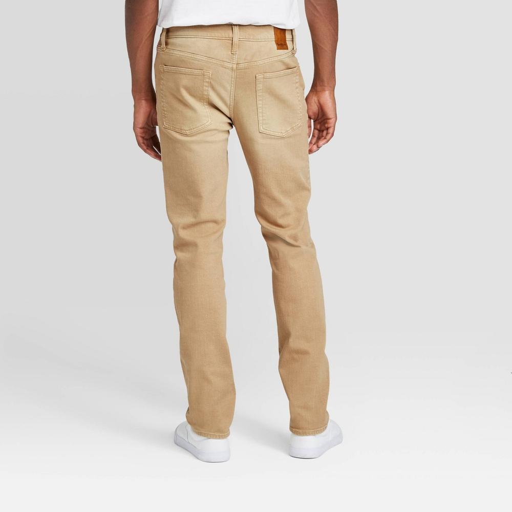 Mens Slim Fit Jeans - Goodfellow & Co Khaki 29x30 Product Image