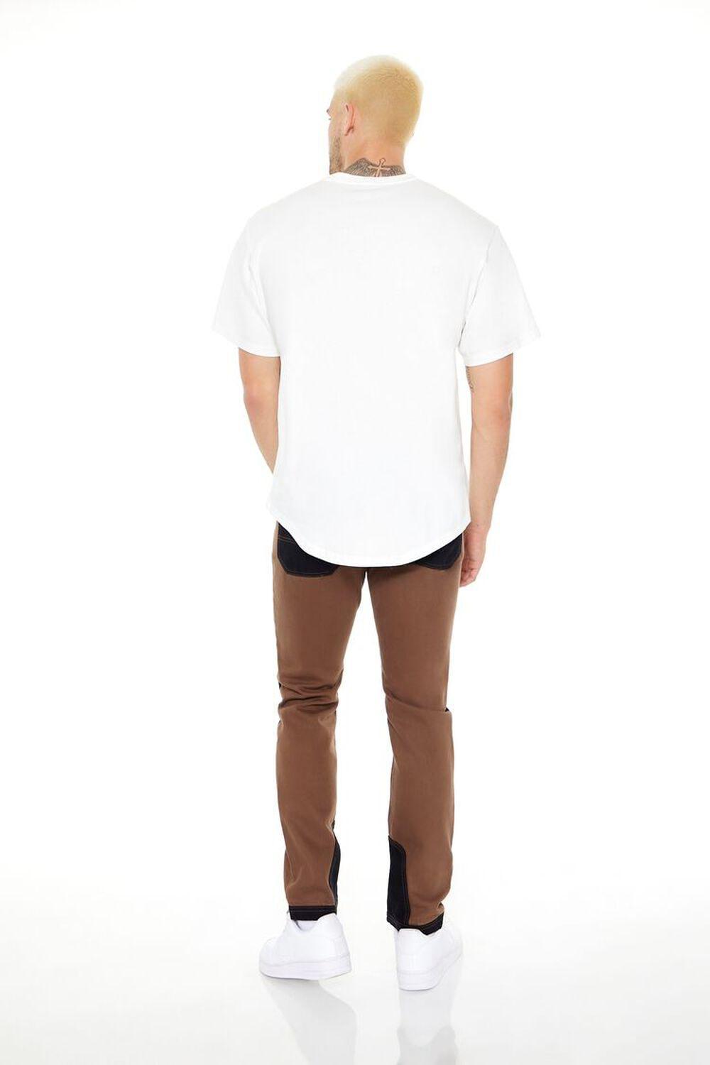 Slim-Fit Colorblock Cargo Jeans | Forever 21 Product Image