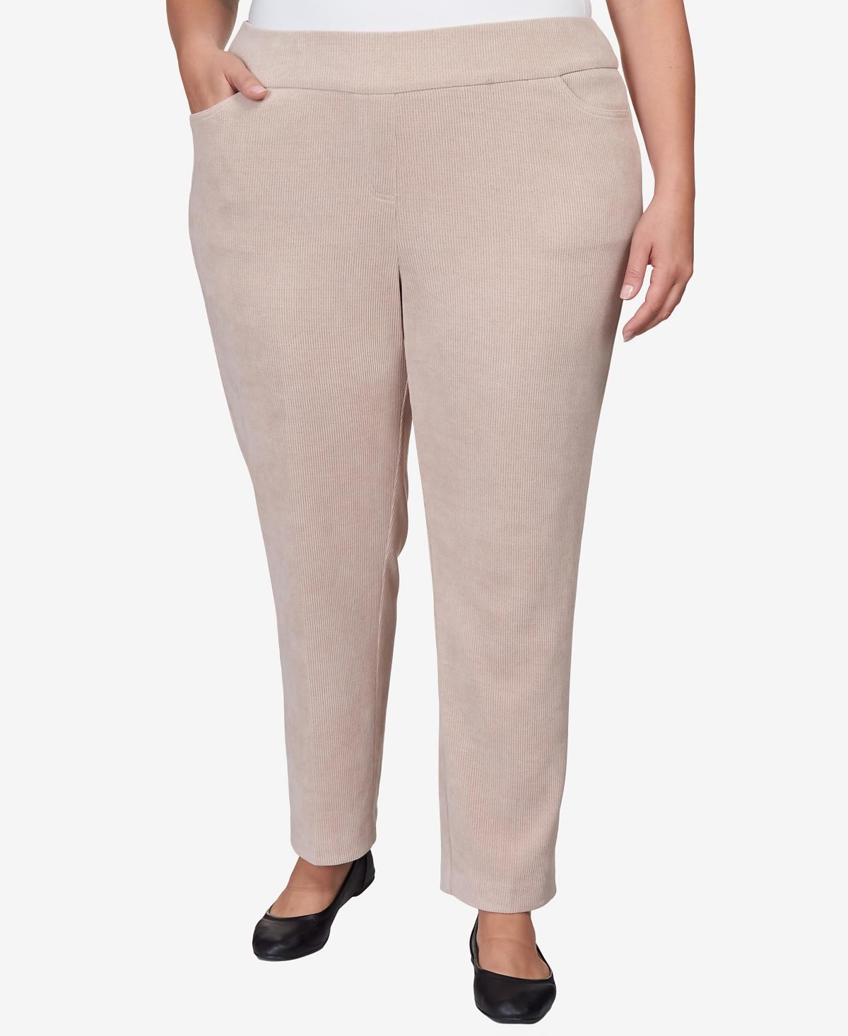 Alfred Dunner Plus Size St.Moritz Knit Corduroy Pull On Short Length Pants Product Image