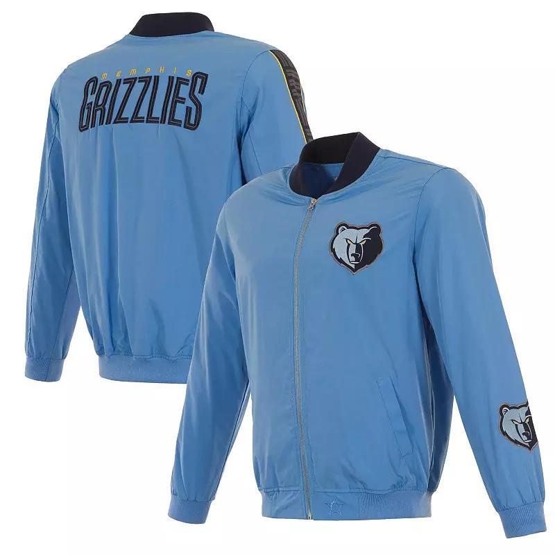 Mens JH Design Light Blue Memphis Grizzlies Full-Zip Bomber Jacket Product Image