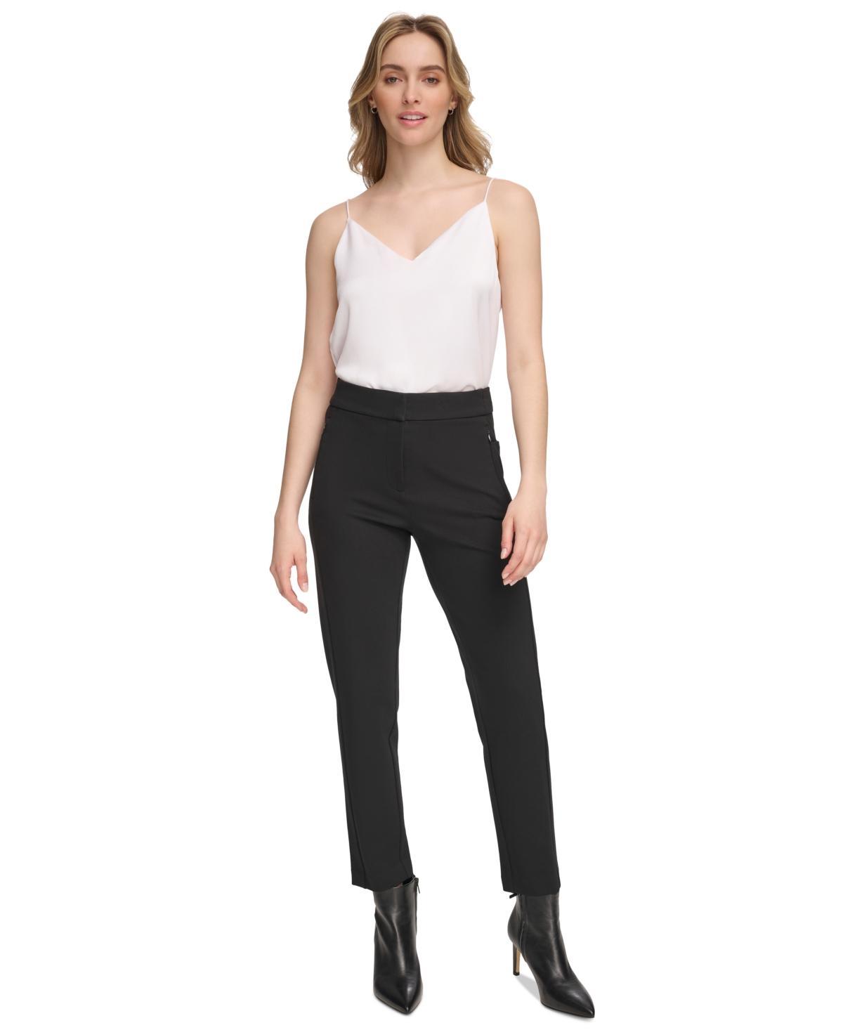 Calvin Klein Stretch Woven Ankle Straight Pants product image