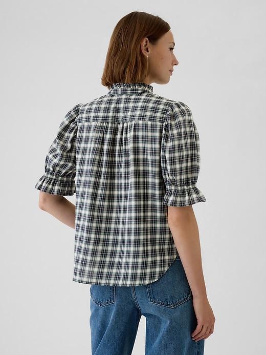 Ruffled Puff Sleeve Shirt Product Image