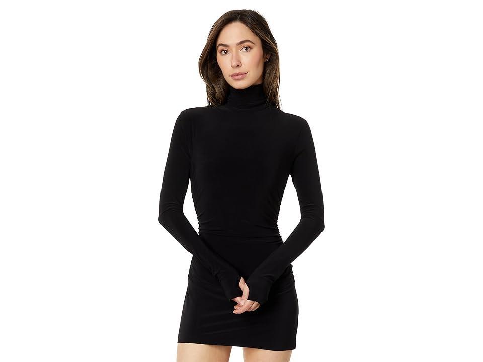 Norma Kamali Long Sleeve Turtleneck Pickleball Dress Women's Dress Product Image