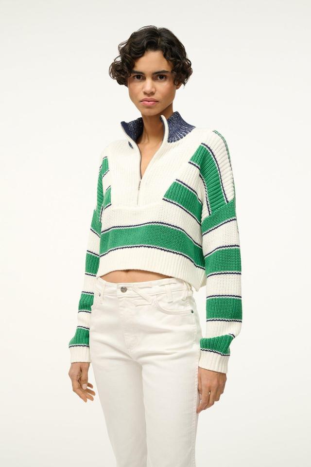 CROPPED HAMPTON SWEATER | BUNGALOW STRIPE Product Image