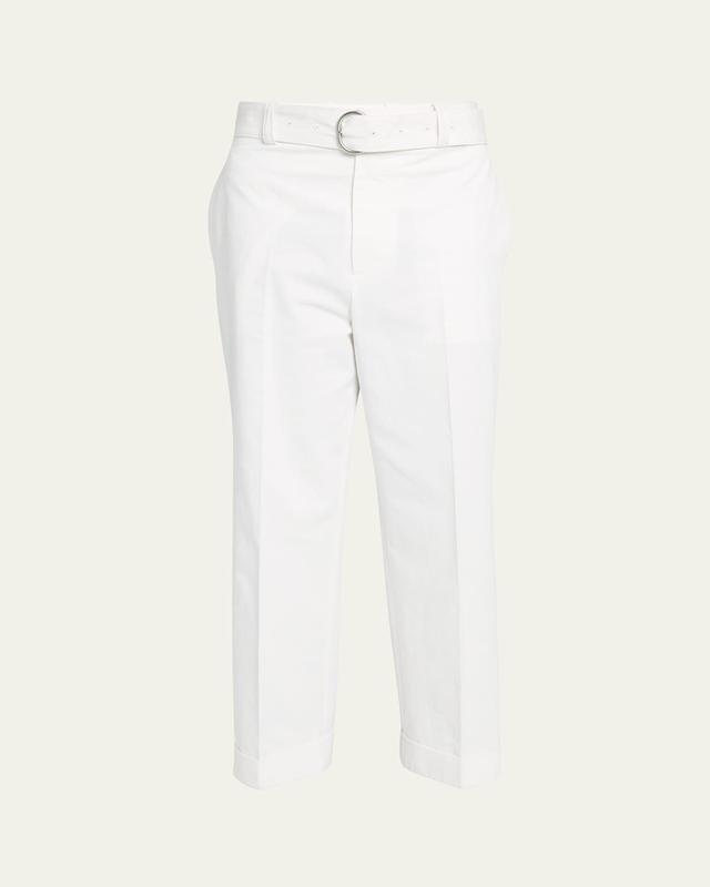 Mens Belted Cropped Trousers Product Image