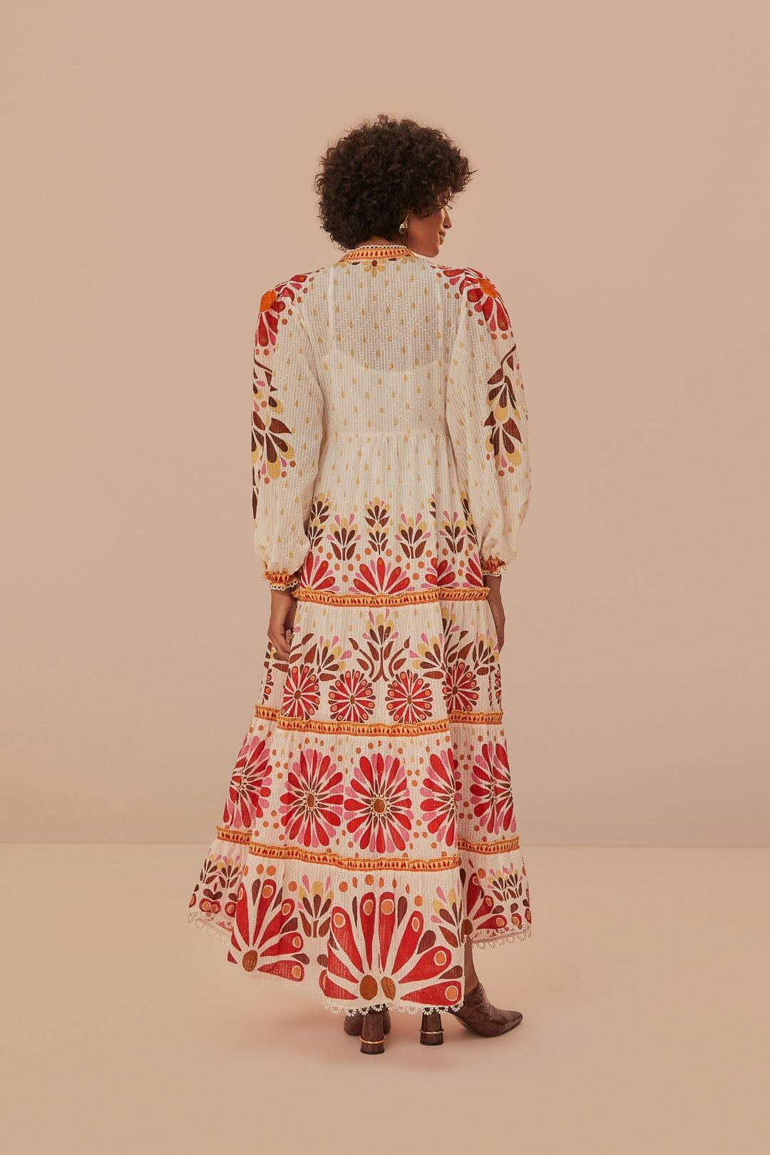 Off-White Ainika Flowers Maxi Dress Product Image