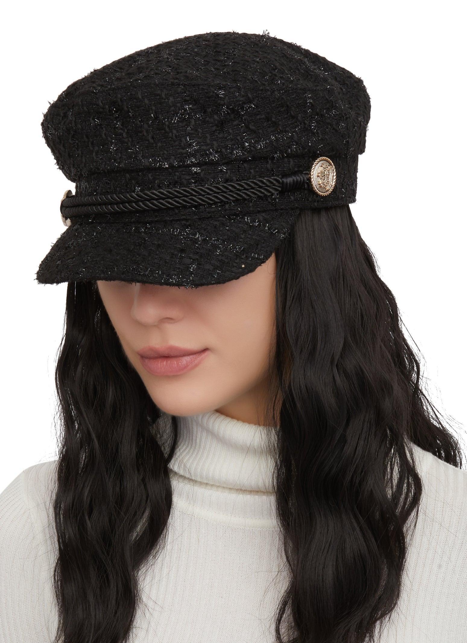 Faux Hair Tweed Cabbie Hat Female product image