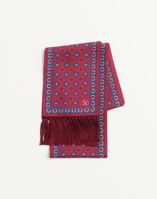 CHAMBER SILK BANDEAU SCARF WITH FRINGE Product Image