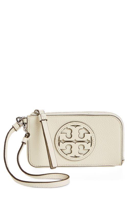 Tory Burch Miller Top Zip Leather Card Case Product Image