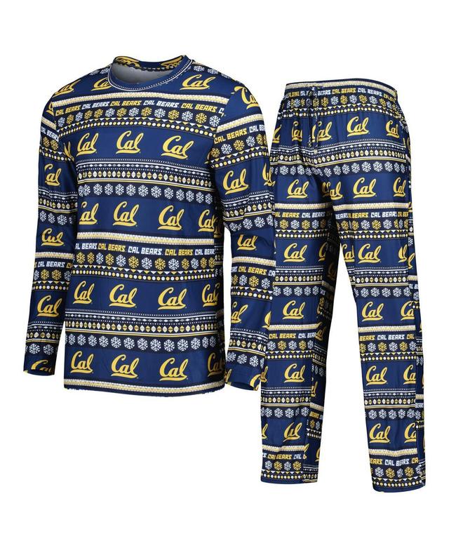 Mens Concepts Sport Cal Bears Swivel Long Sleeve T-Shirt & Pants Sleep Set Blue Product Image