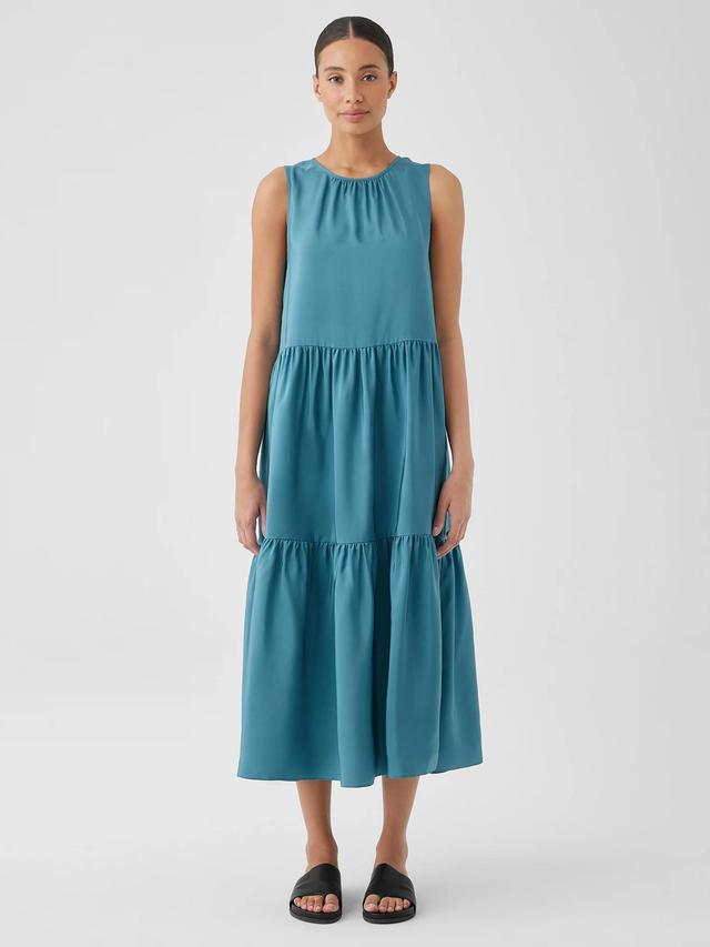 Washed Silk Tiered Dress Product Image