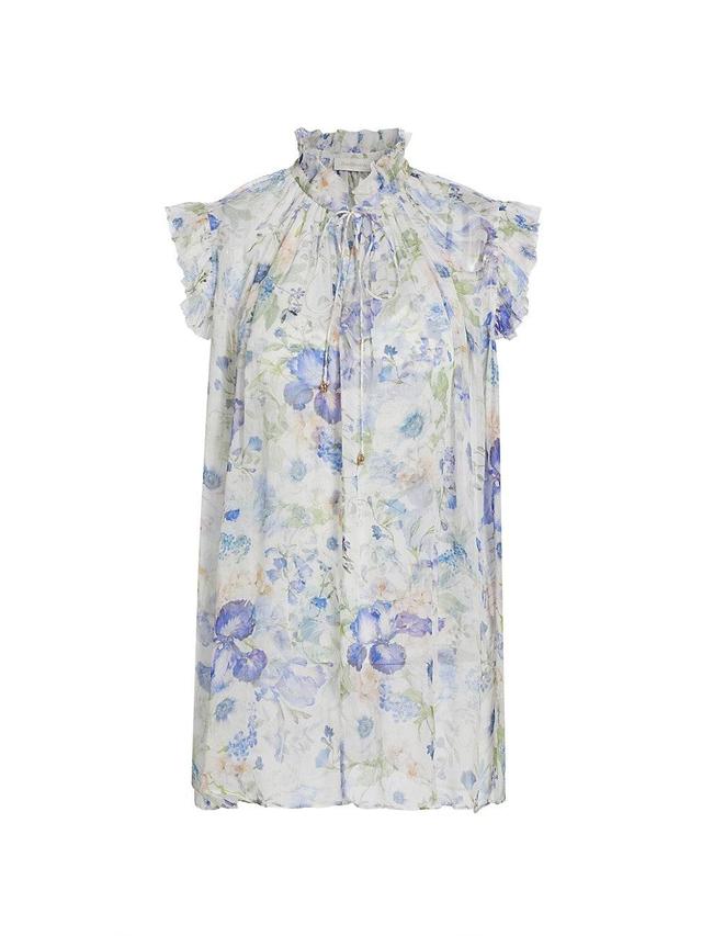 Womens Natura Chiffon Floral Tunic Top Product Image