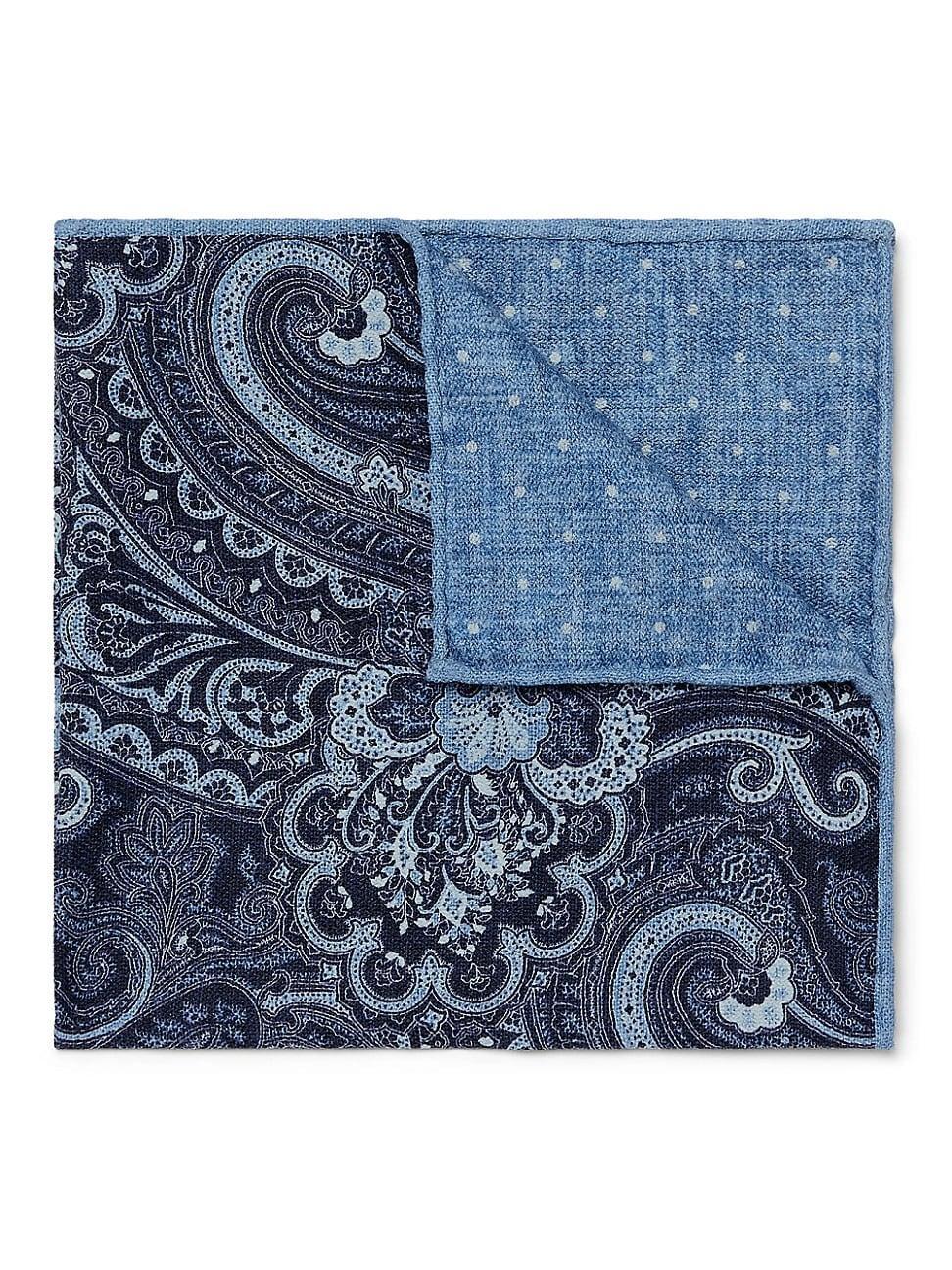 Mens Double Face Silk Pocket Square Product Image