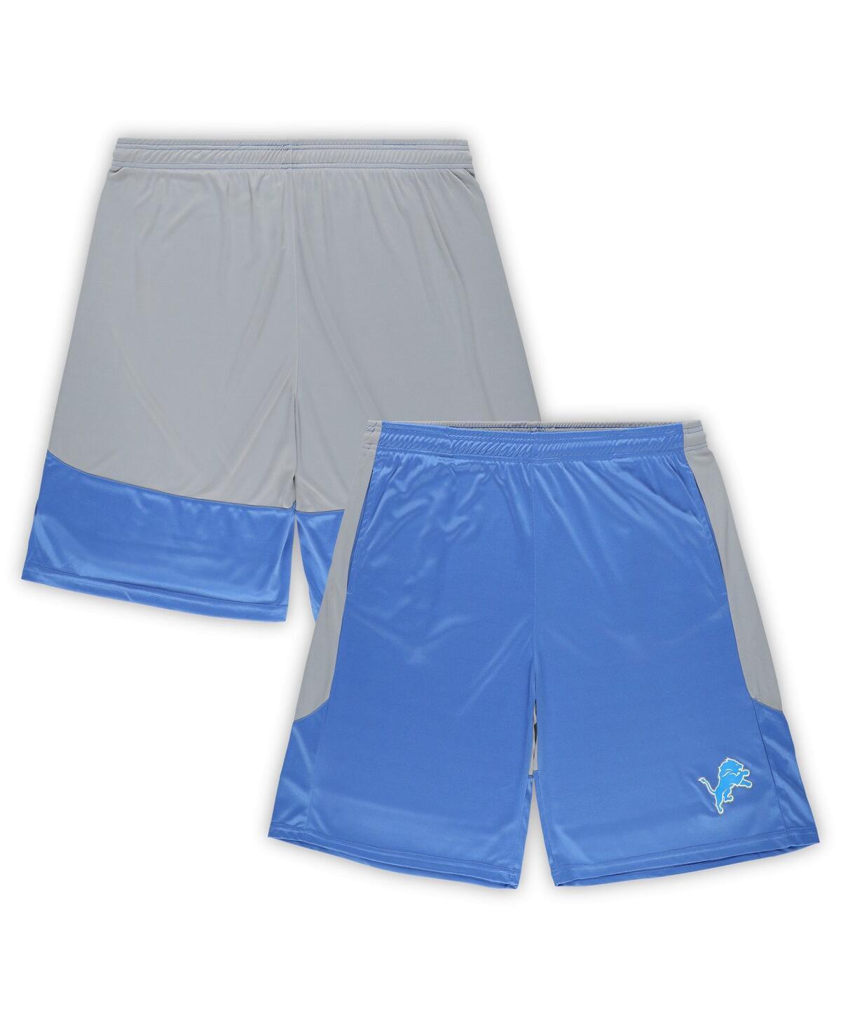 Fanatics Mens Blue Detroit Lions Big Tall Team Logo Shorts - Blue Product Image