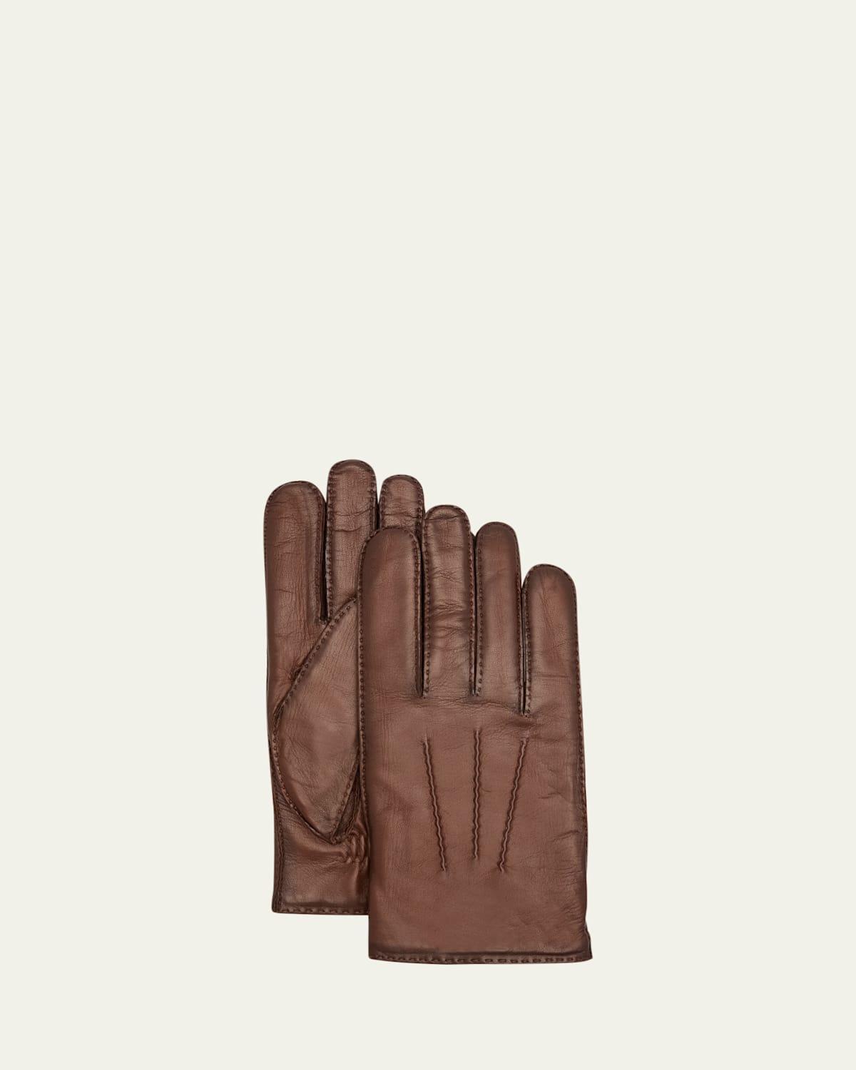 Mens Patina Leather Gloves Product Image