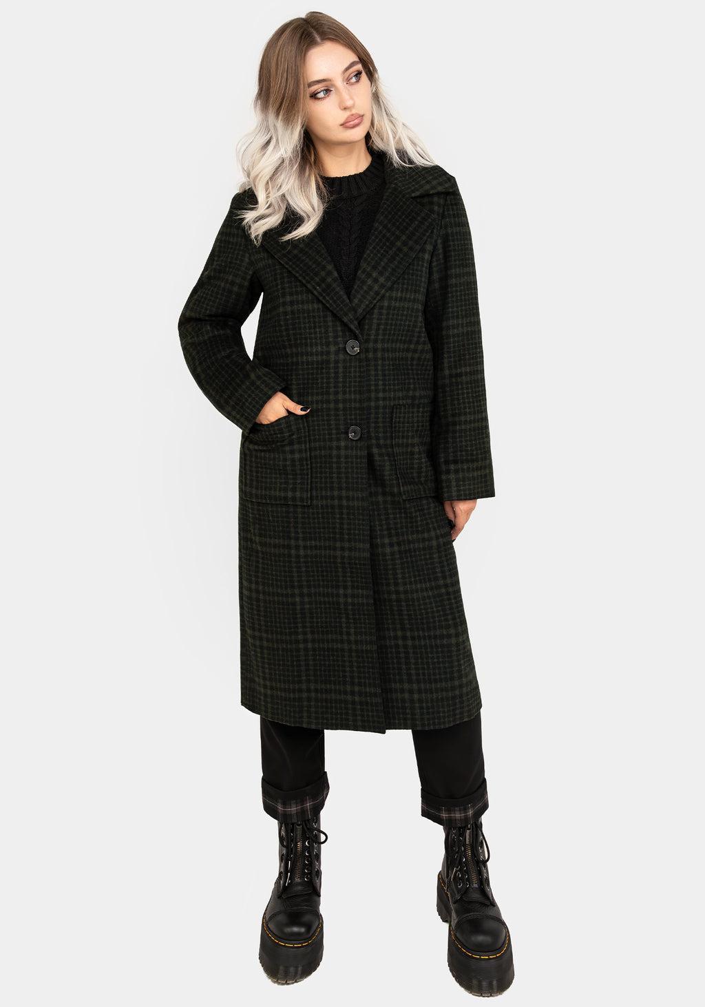 Jackdaw Check Wool Blend Duster Coat Product Image