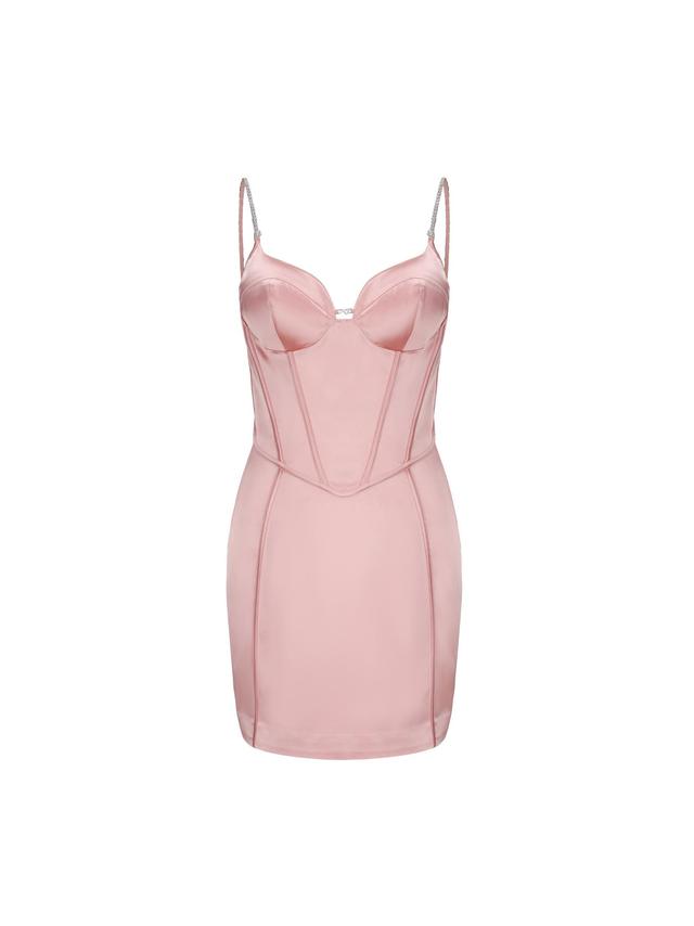 Anastasia Diamond Slip Dress (Pink) (Final Sale) Product Image