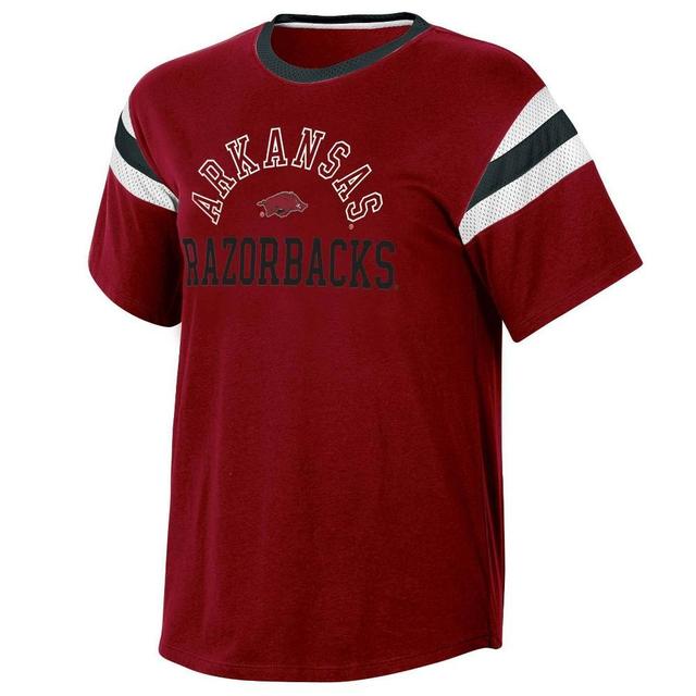 NCAA Arkansas Razorbacks Womens Short Sleeve Stripe T-Shirt Product Image