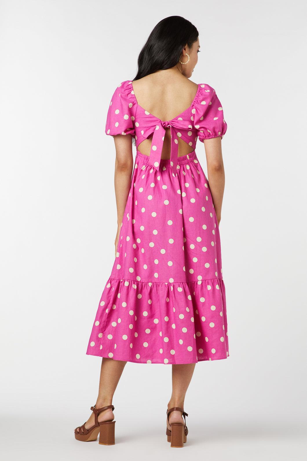 Lucy Polka Dot Midi Dress Product Image