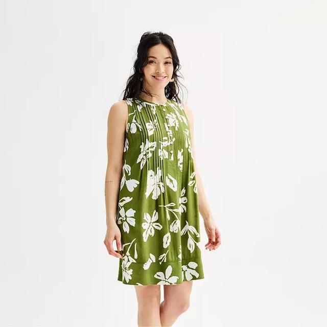 Womens Sonoma Goods For Life Sleeveless Pintuck Dress Product Image