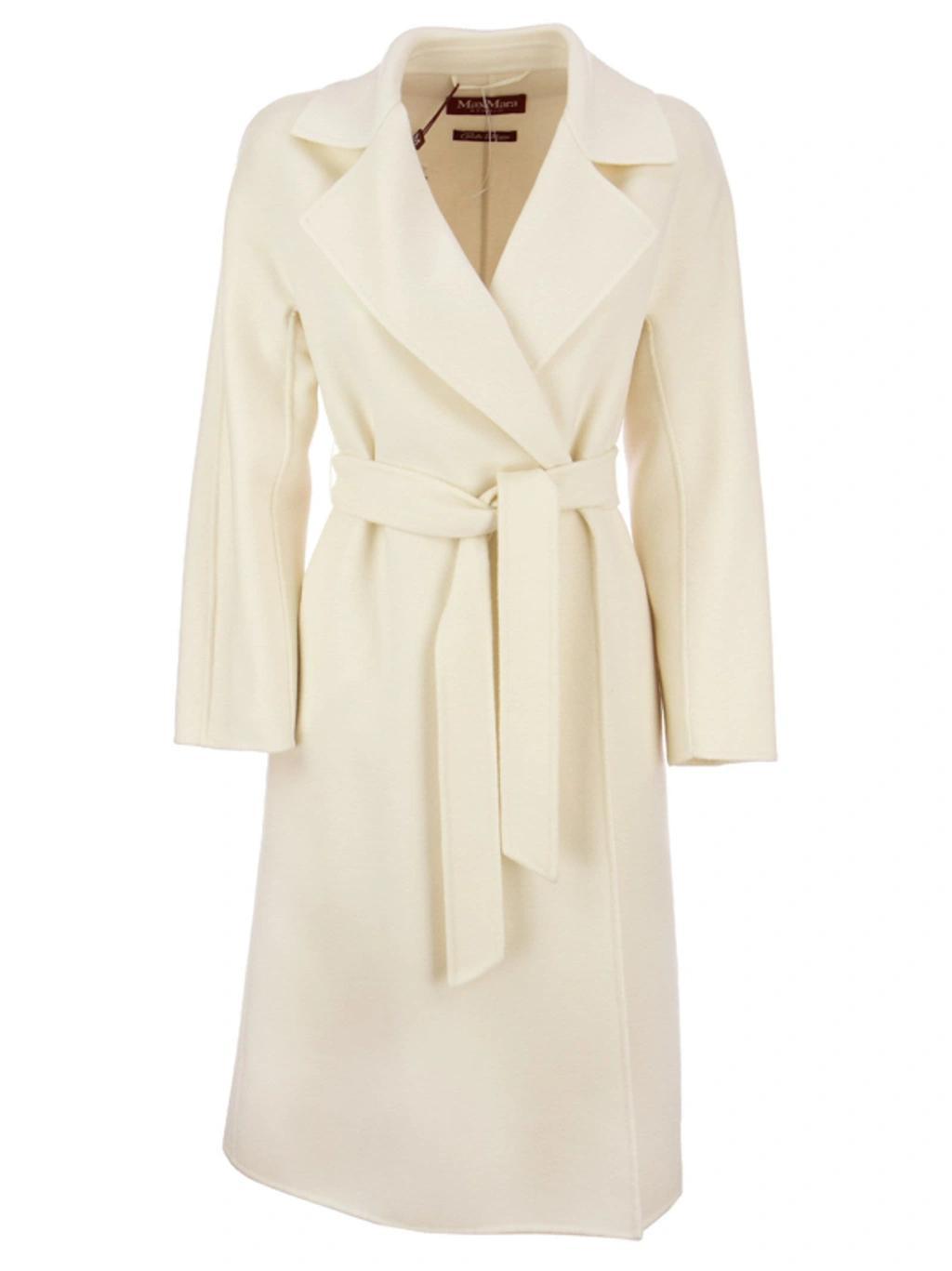 MAX MARA Studio Cles - Wool, Cashmere And Silk Coat In White Product Image