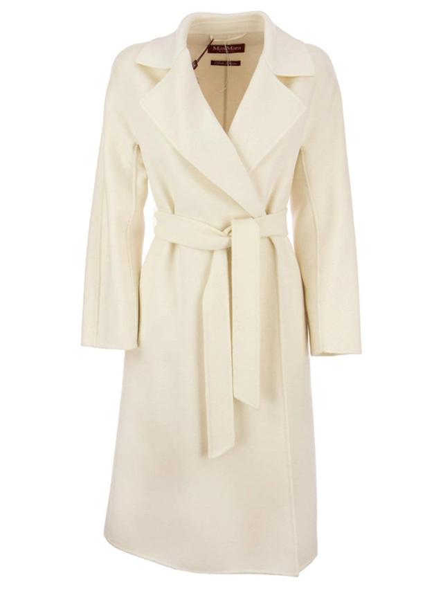 MAX MARA Studio Cles - Wool, Cashmere And Silk Coat In White Product Image