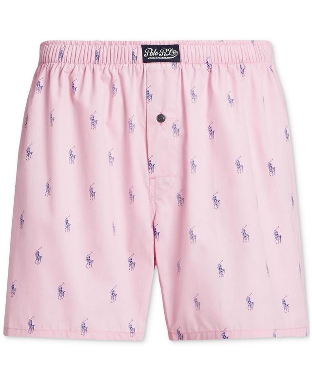 Polo Ralph Lauren Mens Cotton Printed Boxers - Carmel Pink Product Image