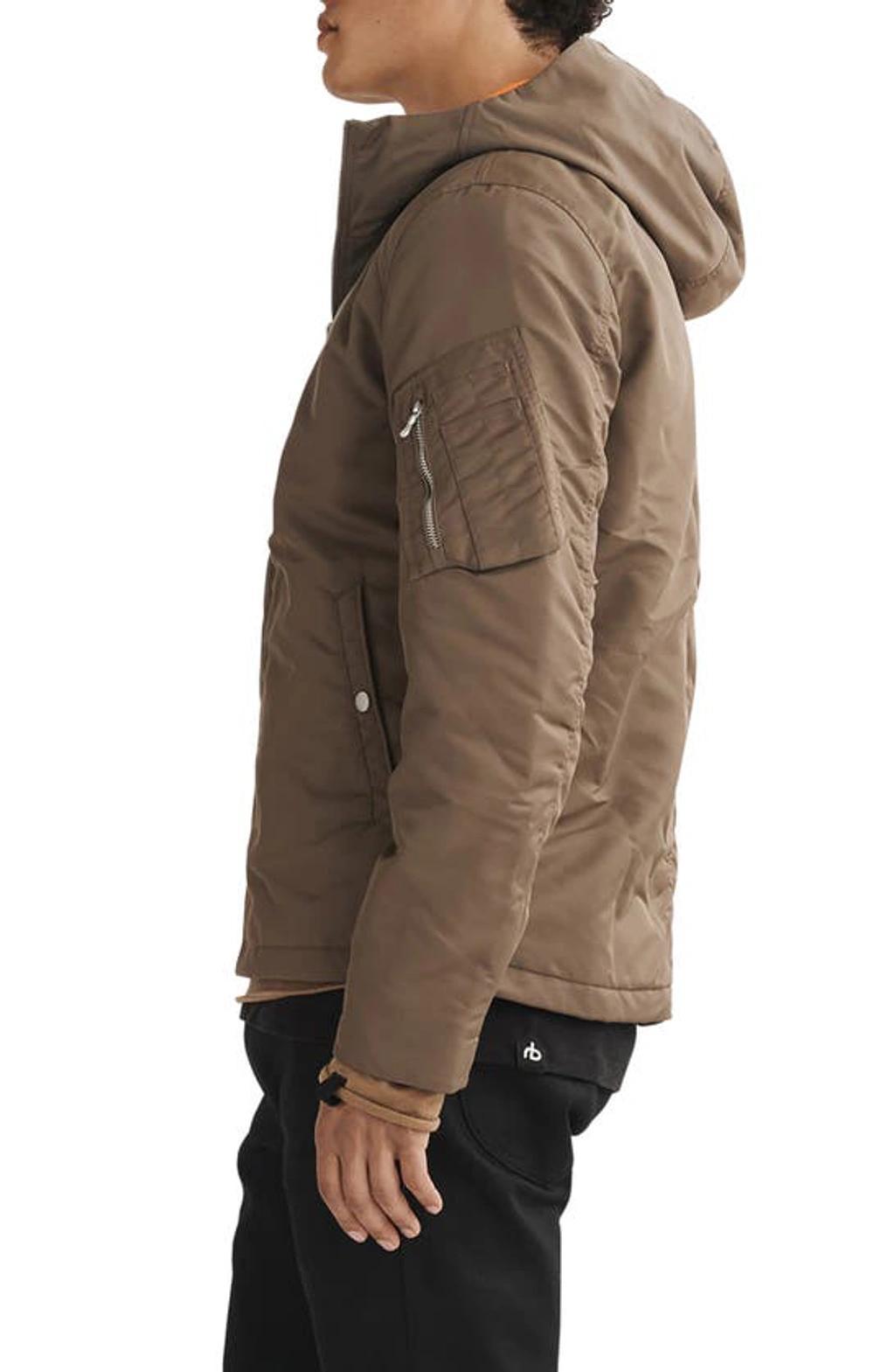 RAG & BONE Manston Hooded Recycled Nylon Tactic Jacket In Mink Product Image