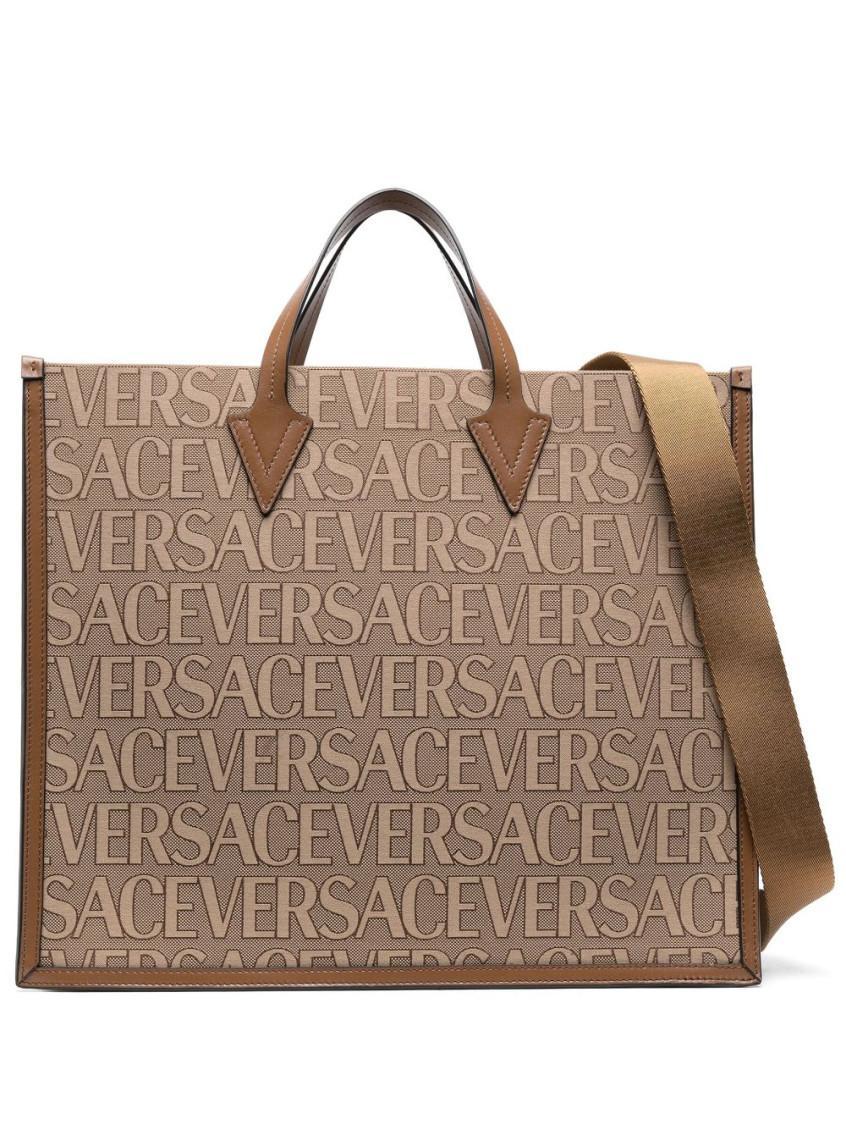 Allover Tote Bag In Brown Product Image