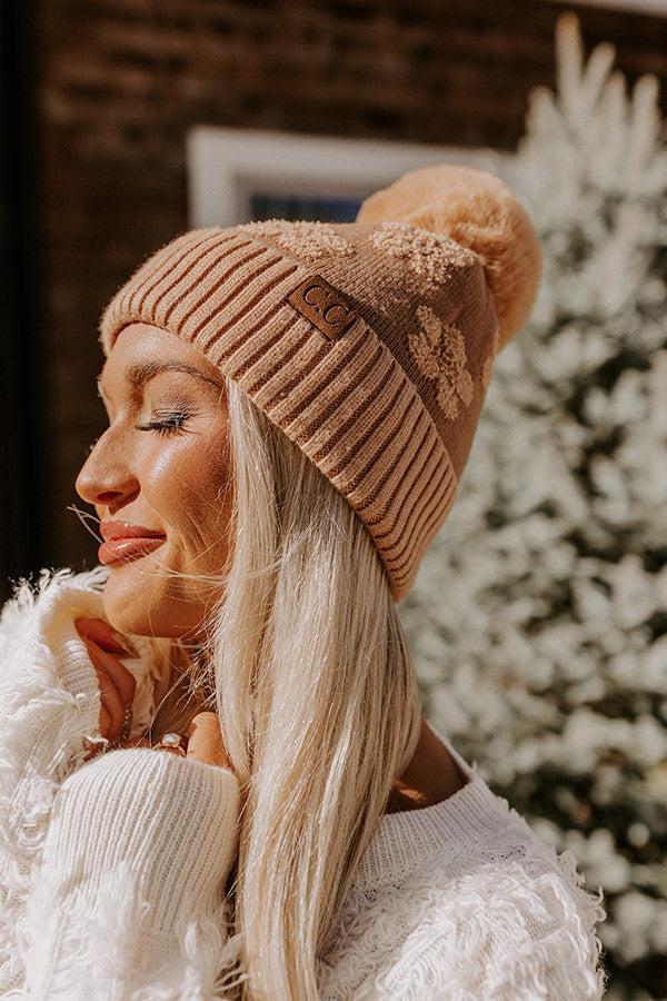 Snow Cutie Pom Beanie in Iced Latte Product Image