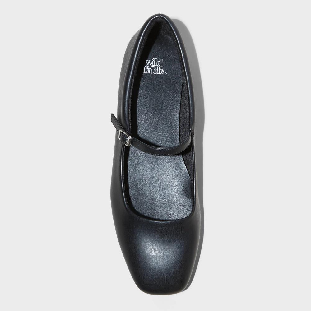 Women's Elsa Mary Jane Ballet Flats with Memory Foam Insole - Wild Fable™ Black 9 Product Image