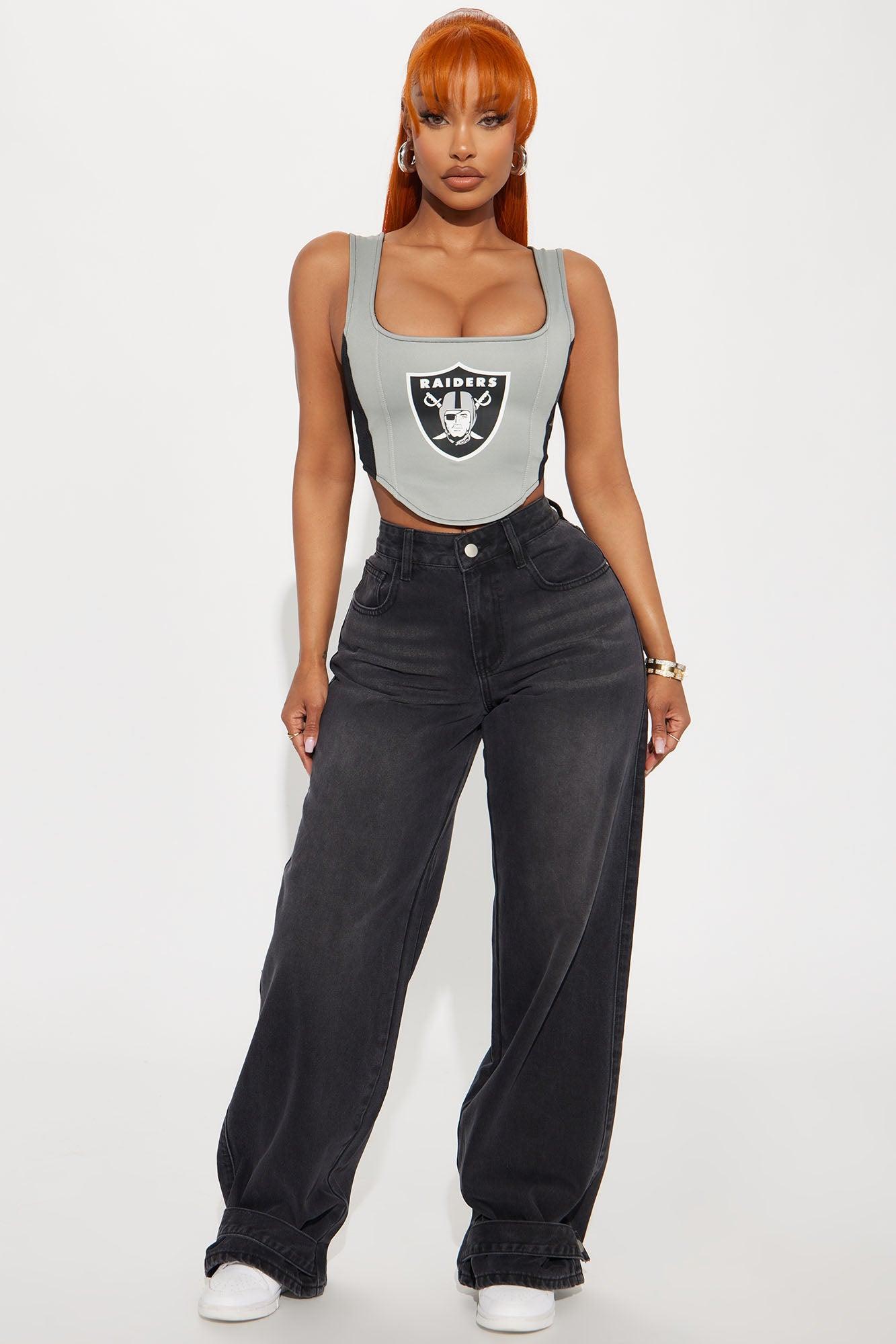 Raiders Halftime Show Corset Top - Black/Grey Product Image