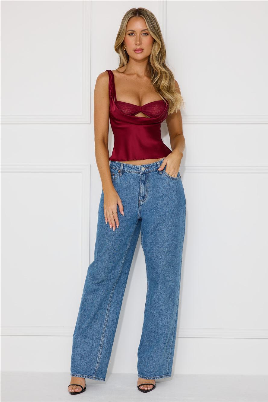 Delilah Top Burgundy Product Image