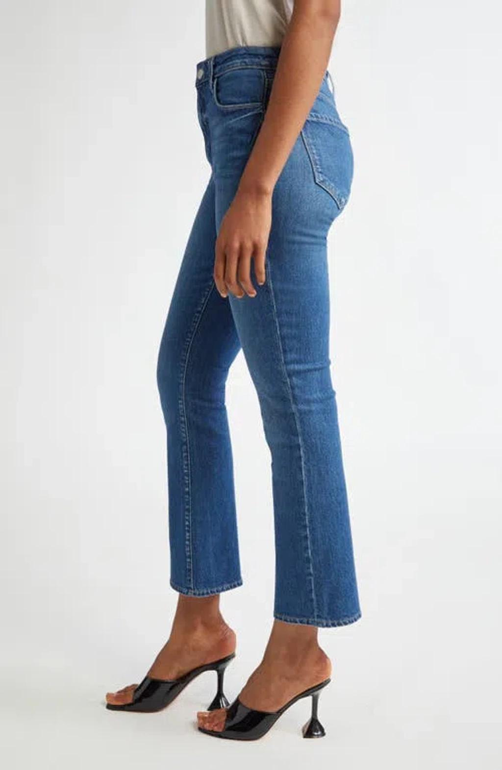 L AGENCE Kendra Cropped Distressed High-rise Flared Jeans In Cambridge Product Image