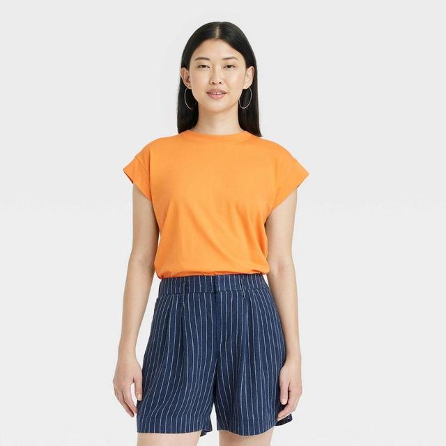 Womens Extended Shoulder T-Shirt - A New Day Orange XL Product Image