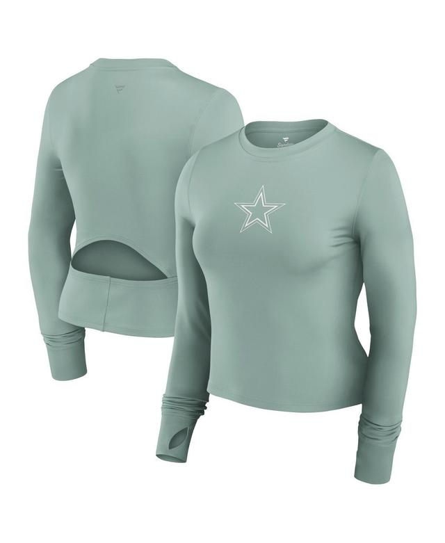 Womens Fanatics Signature Dallas Cowboys Studio Fitted Long Sleeve Gym Top Product Image