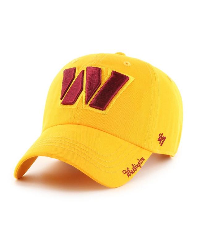 Womens 47 Brand Gold Washington Commanders Miata Clean Up Secondary Logo Adjustable Hat Product Image