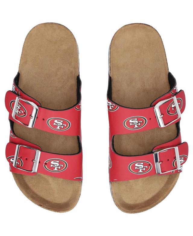 Womens Foco San Francisco 49ers Mini Print Double-Buckle Sandals Product Image